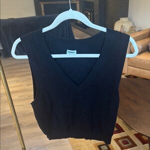 Black V-Neck Sweater Vest